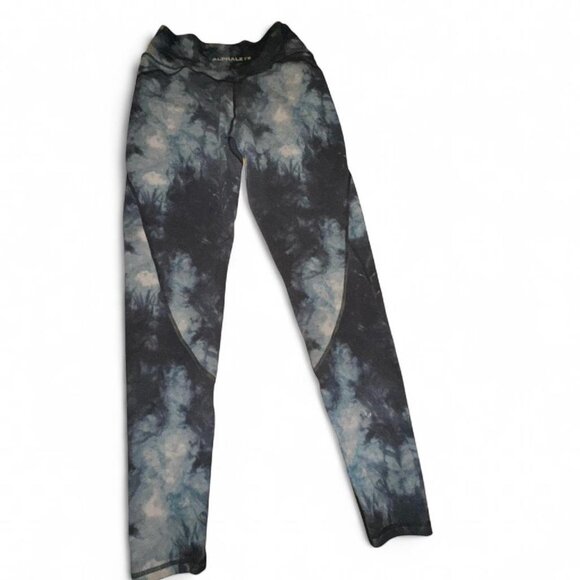 Alphalete Surface Power Blue Tie Dye Oil Stain Leggings Size Medium - Picture 6 of 8
